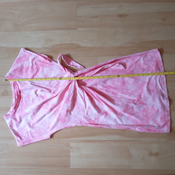 Tie Dye Adjustable Mini Dress, Cinched Waist, S, Cap Sleeves, Stretchy, Bodycon - Picture 10 of 12